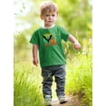 thumbnail image 2 of Happy Halloween Retro Style. T - Toddler T-Shirt, Kelly Green, 2 of 4