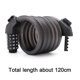 thumbnail image 2 of Ycle Lo Riding Equipment Five-digit Pas Transparent Bold Steel Cable Waterproof Rust-proof Mountain Bike Pas Lo, 2 of 4