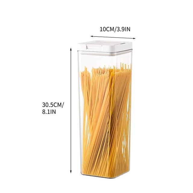 Airtight Food Storage Containers With Lids, Food Grade Plastic Kitchen Storage Tanks For Grains, Rice, Flour, Snacks, Tea, Dry Goods, 5-Piece Set