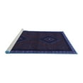 thumbnail image 2 of Ahgly Company Machine Washable Indoor Square Persian Blue Traditional Area Rugs, 4' Square, 2 of 4
