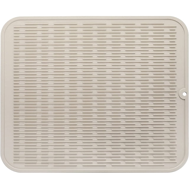 MicoYang Tapete de silicona para secar platos para uso múltiple, fácil de limpiar, ecológico, tapete de silicona resistente al calor para encimera o fregadero de cocina, refrigerador o revestimiento d