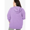 thumbnail image 2 of Woman Within Plus Size Better Fleece Zip-Front Hoodie Long Oversized Sweatshirt, 2 of 6