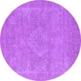 thumbnail image 1 of Ahgly Company Indoor Round Oriental Purple Industrial Area Rugs, 8' Round, 1 of 4