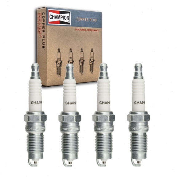 4 pc Champion 407 Copper Plus Spark Plugs for 14WRF44 14WRF54 82300318 AWSF44 AWSF44C AWSF54 AWSF54C HR10HC0 R44NTSE R45NTSE RS14LC T16NRU11 Ignition Wire Secondary