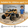 thumbnail image 2 of HappyToysWorld12V Kids Ride on Truck, Remote Control Electric Car with Front/Rear Shock Suspension, LED Lights & Music Player, 3-6 Years Old Toy Vehicle, 2 of 8