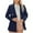 01-Navy, variant on Womens Blazers Business Casual Solid Color Turndown Collar Button Suits Loose Long Sleeved Work Jacket with Pocket Red XXXL