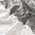thumbnail image 4 of Flymme Grey and White Comforter Set King Size Bed in a Bag 7 Piece Striped Bedding Set All Season Boho Comforter Set with Sheets for Teen Man Women, 4 of 7