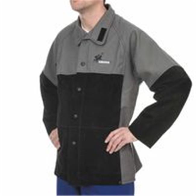 weldas 283384350xxl welding jacket, 2x large, flame retardant cotton