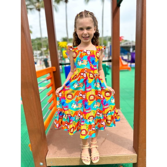 Jungle Animal Dress for Girls, Ages 2-4 – Fun and Comfortable, Perfect for Any Occasion