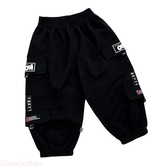 JTieaclothes Kids Cargo Pants Boys Girls Casual Trousers With Pockets Comfortable Elastic Waist Playwear For Toddler Children Autumn Winter,Boys Pants Sizes 2-3 Years