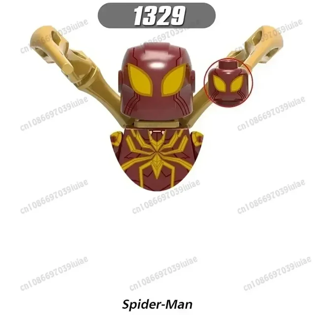 TV6206 Marvel Spider-Man Iron Man Capitán América Loki ladrillos personaje de dibujos animados bloque de construcción regalo de cumpleaños X0273 G0162
