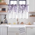 thumbnail image 2 of Purple Kitchen Curtains Window Panels, Eucalyptus Leaves Insulated Window Treatment Curtain, Grommet Curtains for Bedroom/Living Room/Bathroom, 2 Piece 52"Wx45"L, 2 of 8