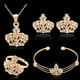 thumbnail image 3 of Conjuntos De Joyas Yinane Aleación De Cristal Chapado en Oro Nupcial Boda Collar Pendientes, 3 of 6