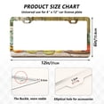 thumbnail image 2 of Aluminum License Plate Frame 2 Pack Car Exterior Accessory Car Tag Holder for Front Rear Plates Cars Decor Vase and Fruit Pattern, 2 of 7