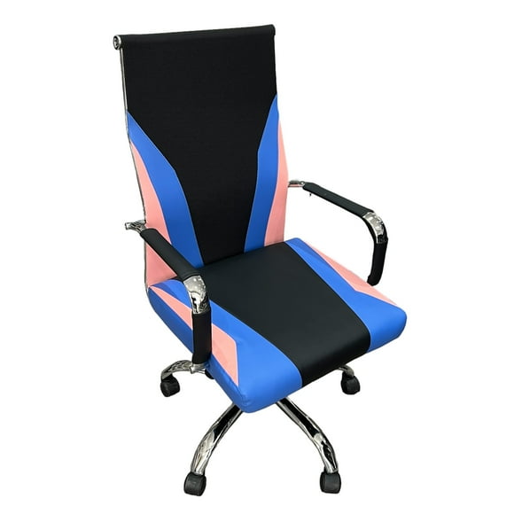 TOYTEXX Ergonomic PU Leather Chair for Adults with Swivel Wheels, Height Adjustable for Home or Office -Pink