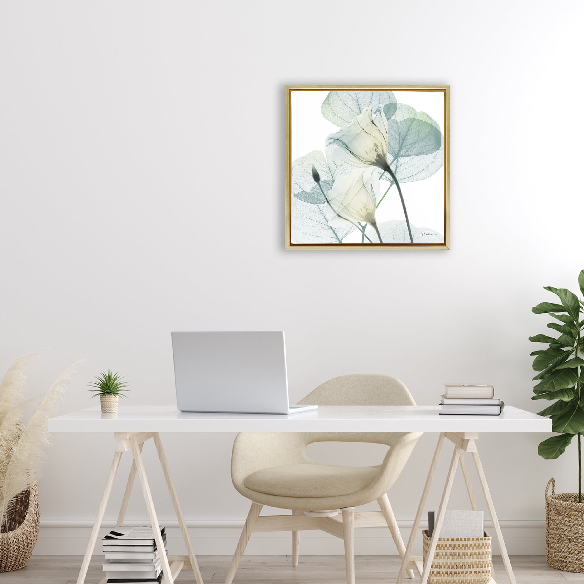 Stupell Industries Divine Fate Petals Gold Framed Floater Canvas Wall Art, design by Albert Koetsier