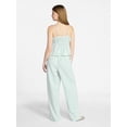 thumbnail image 2 of No Boundaries Seersucker Double Tie Cami Top and Pants Set, 2-Piece, Women's XXS-XXL, 2 of 4