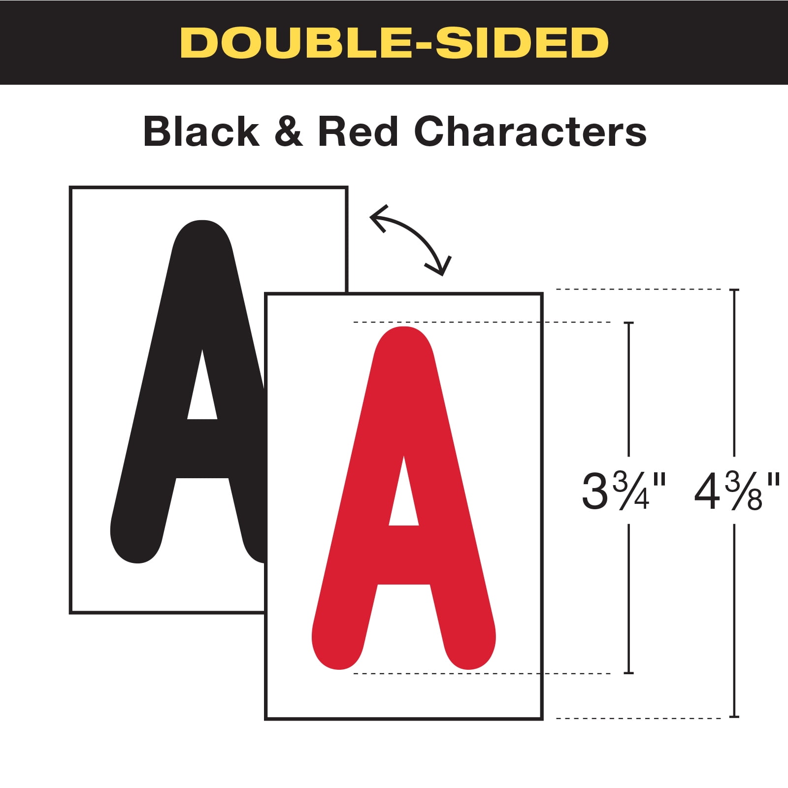 Excello Global Products Swinging Sign Letters 4.38" 792/Pack (EGP-HD-0091-CS)