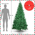 thumbnail image 2 of 7FT PVC Christmas Tree 1000 Tips Hinged Artificial Christmas Tree Unlit Metal Indoor Outdoor Stand Green, 2 of 7