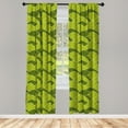 thumbnail image 2 of Ambesonne Nature 4-Panel Curtains, Simple Art Trees Cartoon, 56"x95", Apple Green, 2 of 4