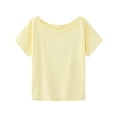 thumbnail image 5 of fatyb Womens off the Shoulder Tops Casual Short Sleeve Tee Shirts Summer Elegant Tshirts for Going Out, 5 of 6