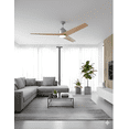 thumbnail image 6 of Vivio Lighting Monica 56 Inch Brushed Nickel Modern Flush Mount Farmhouse Ceiling Fan with Light Kit, 6 of 6