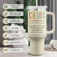 thumbnail image 3 of Gifts For Women - Chaos Coordinator Birthday Christmas Mother Day Gift for Mom Sister Best Friend Boss Coworker Manager Teacher Assistant - Funny Gift 40oz Tumbler With Handle & Straw Lid, 3 of 6