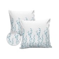 thumbnail image 2 of Outdoor Throw Pillow Cover Summer Botanical Turquoise Leaves Waterproof Cushion Covers 2 Pack Natural Foliage Plant on White Pillow Cases Home Decoration for Patio Garden Couch Sofa, 2 of 7