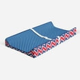 thumbnail image 3 of Bacati - Mix N Match Chevron/Dots Navy/Red Boys Quilted Changing Pad Cover, 3 of 16