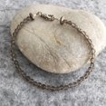 thumbnail image 2 of Smoky Quartz 3mm Round Shape Faceted Cut Beads 7 inch Silver Plated Clasp Bracelet for men, women, unisex. Link Chain Stacking Bracelet.|LINK_06186, 2 of 5
