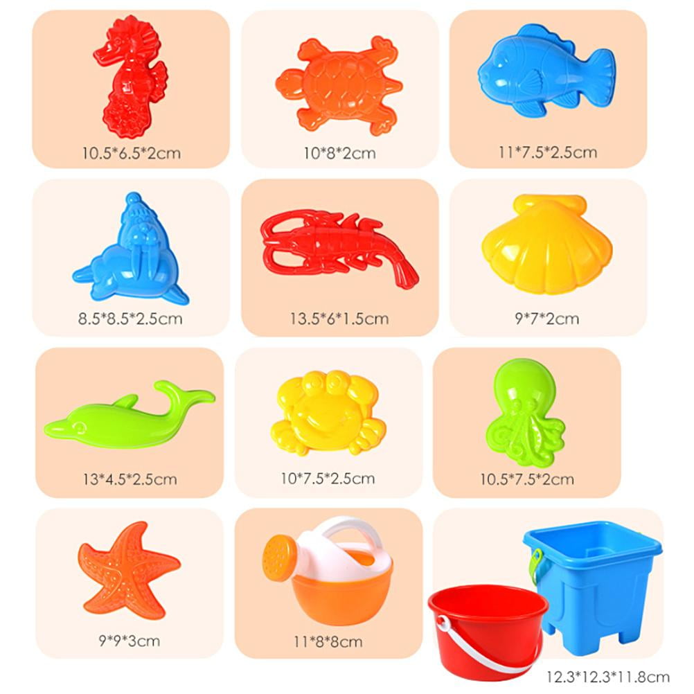 Summer Beach Toy Sand Set Kids Beach Toys Set With Bucket Watering Can Beach Shovels And Molds For Kids Baby Walmart