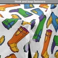 thumbnail image 4 of Cartoon Dog Crate Cover, Colorful Rain Boots Cloudy Weather Autumnal Illustraiton, Easy to Use Pet Kennel Cover Small Dogs Puppies Kittens, 7 Sizes, Marigold Sky Blue, by Ambesonne, 4 of 6