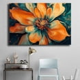 thumbnail image 4 of Mudket Orange and blue Fluid Art Flower Canvas Wall Art, Framed Floral Print, Ready to Hang Wall Decor for Living Room Bedroom, Abstract Modern Artwork - 12"L x 8"W, 4 of 10