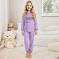 thumbnail image 2 of Byoo Big Girl Outfit Set Knitted Ribbed Solid Full Sleeve Shirt Pants 2 Piece Homewear Comfy Cozy Nightwear, 2 of 4