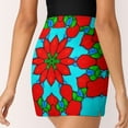 thumbnail image 5 of Abstract Floral Red And Blue Women's Shorts Non-Slip Single Pocket A-line Trouser Skirt Summer Shorts Casual Shorts for Women, 5 of 7