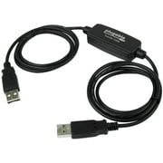 Plugable USB 2.0 Transfer Cable, Unlimited Use, Transfer Data Between 2 Windows PC's, Compatible with Windows 11, 10, 8.1, 8, 7, Vista, XP, Bravura Easy Computer Sync Software Included