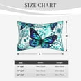thumbnail image 6 of Daiia Blue Floral with Butterflies Bedding Waterproof Pillow Protector Zippered Queen – Bed Bug Proof Pillow Encasement-16"x24", 6 of 9