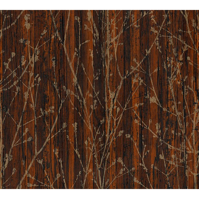 Borneo - Exotic Tropical Atmosphere Brown Wallpaper Roll,Nature Wall Decor