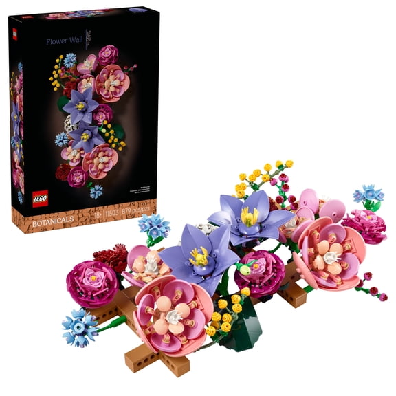 LEGO Botanicals Flower Wall - Building Set for Adults, Ages 18 - Artificial Plants & Flowers for Home or Bedroom Decor - Gift for Housewarming - 11503