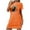 Orange, variant on Tnhcen Women's Plus Size Summer Sleepwear – Round Neck Short Sleeve Cute Print Soft 95% Polyester 5% Spandex S-2XL for Sleeping/Relaxing