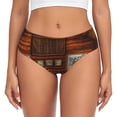 thumbnail image 1 of Fotbe Log Cabin Inside Calzones Estampados para Mujer – Ropa Interior de Algodón, Cómoda, Suave y Elástica-Medium, 1 of 6