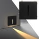 thumbnail image 2 of Lámpara de pared moderna para escalera, empotrada, para interiores, luz blanca cálida, iluminación de paisaje de 3 W cuadrado negro, 2 of 9