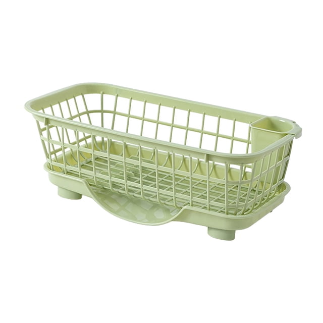 DOLITY Dish Drying Rack Compact Kitchen Drying Rack for Countertop Counter Bathroom green