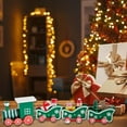 thumbnail image 7 of Wooden Christmas Desk Decor Set with Train Figurines - Holiday Ornament for Home, Office, and Bookshelf, 7 of 7