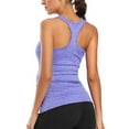 thumbnail image 4 of Ecavus Women's Maternity Tank Tops Workout Athletic Yoga Tops Purple S, 4 of 4