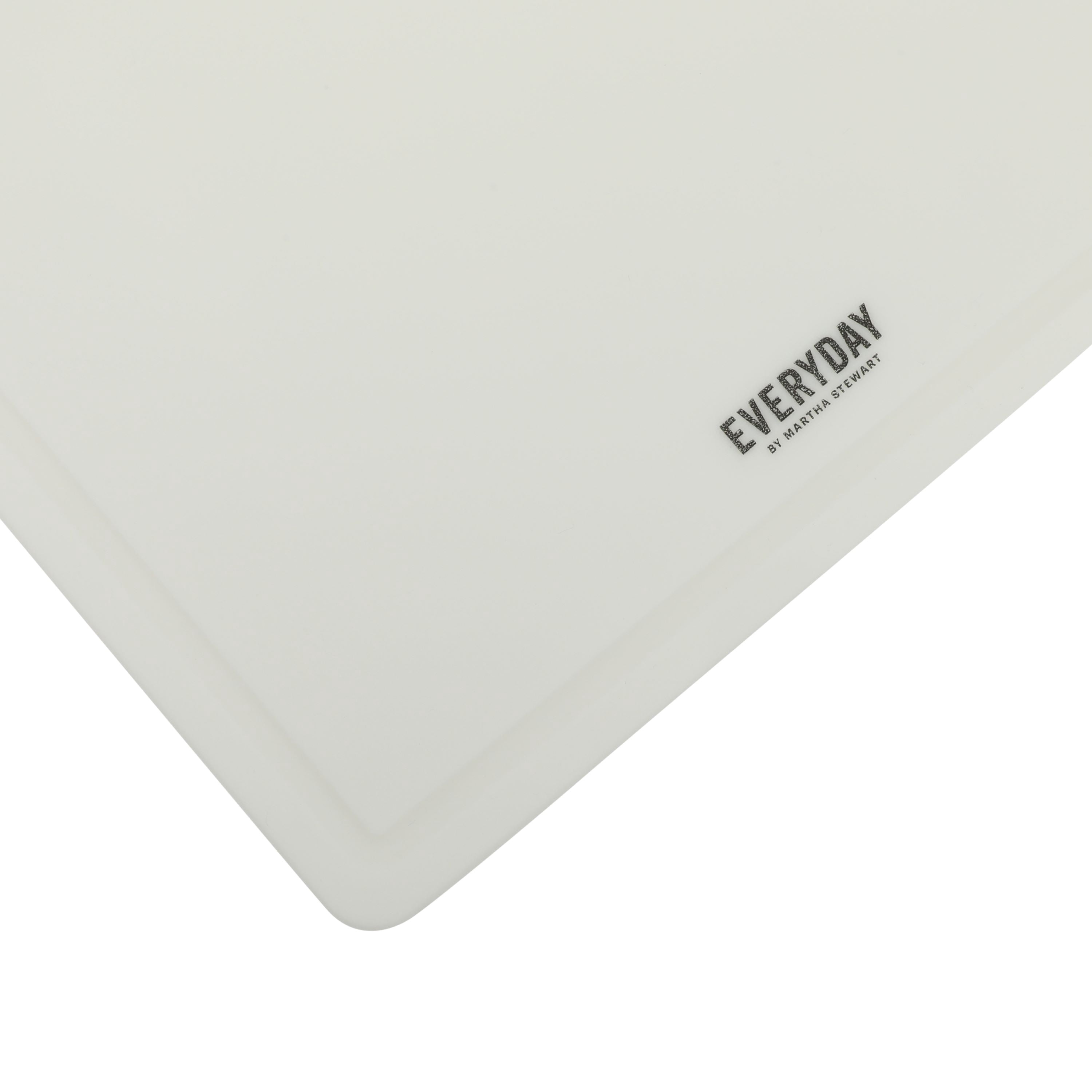 Martha Stewart 18" x 13" Plastic Cutting Boards Set for Kitchen, White