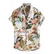 thumbnail image 1 of Camisas Deportivas Hombre Camisa floral para hombres Tropical Casual Manga corta Botón abajo Impreso Camisas de playa (White, L), 1 of 3