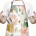 thumbnail image 2 of Pioneer Flower Floral Print Pattern Apron-Garden Aprons for Women with Pockets-Cotton Linen Waterproof Kitchen Cooking Gardening Aprons Adjustable for Kitchen,Cooking,BBQ and Salon 33x27 Inch, 2 of 3