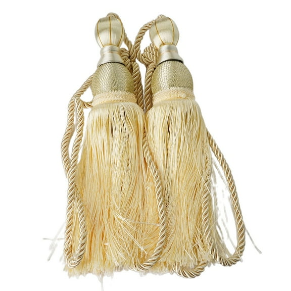 Wodtesl 2Pcs Set Curtain Holdbacks Rope Tie Backs Tassel Tiebacks Home Decoration UK