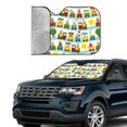 thumbnail image 2 of Yiaed Train With Animals Print Car Windshield Sunshade Front Auto Car Front Window Sun Shade Foldable Sun Visor Shield Cover Auto Accessories for Sedan SUV Truck-Medium, 2 of 5